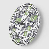 waterverf schetste gedetailleerd van groene blader grote klok (Hoek)