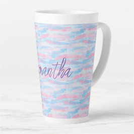 Waterverf schilder artistieke pastelkleur latte mok