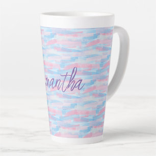 Waterverf schilder artistieke pastelkleur latte mok