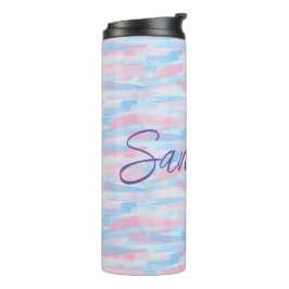 Waterverf schilder artistieke pastelkleur thermosbeker