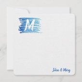 Waterverf Schilder met monogram Kaart (Voorkant)