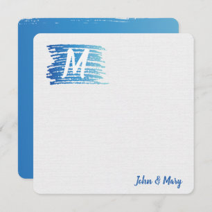 Waterverf Schilder met monogram Kaart