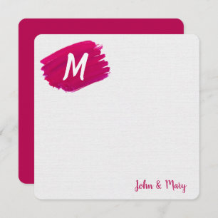 Waterverf Schilder met monogram Kaart