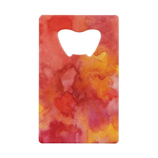 Waterverf schilderachtergrond. kredietkaart flessenopener (Voorkant)