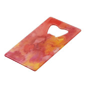 Waterverf schilderachtergrond. kredietkaart flessenopener (Voorkant Gekanteld)