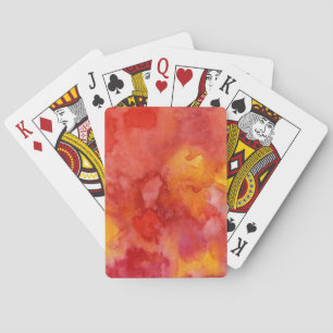Waterverf schilderachtergrond. pokerkaarten