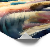 Waterverf Schilderen van Berglandschap Poster (Hoek)