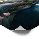 Waterverf Schilderen van Berglandschap Poster (Hoek)