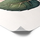 Waterverf Schilderen van een Roos Rood II Poster (Hoek)