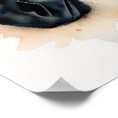 Waterverf Schilderen van een Zebra 5:4 Poster (Hoek)