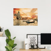 Waterverf Schilderen van het Kanaal van het Grote Poster (Thuiskantoor)