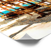 Waterverf Schilderen van het strand van Mykonos Poster (Hoek)