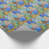 Waterverf schilderen van kleurrijke cirkels, Kinde Cadeaupapier (Hoek)