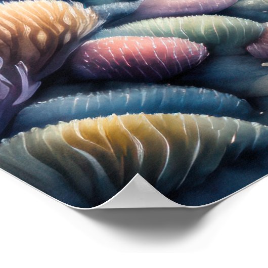 Waterverf Schilderen van Koraalrif II Poster (Hoek)