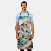 Waterverf Schilderen van Landelijk Landschapswoest Schort (Gedragen)