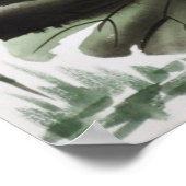 Waterverf schilderen van Lotus Flower 2 Poster (Hoek)