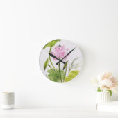 Waterverf schilderen van Lotus Flower 2 Ronde Klok (Huis)