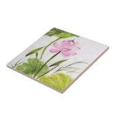 Waterverf schilderen van Lotus Flower 2 Tegeltje (Zijkant)