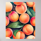 Waterverf Schilderen van perziken II Poster (Voorkant)