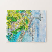 Waterverf Schilderen van Rio de Janeiro Legpuzzel (Horizontaal)