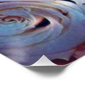 Waterverf Schilderen van roze paarse rozen Perfect Poster (Hoek)