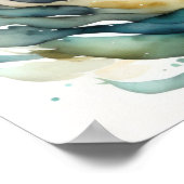 Waterverf Schilderen van vis Abstract Poster (Hoek)