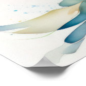 Waterverf Schilderen van zwaardvis Poster (Hoek)