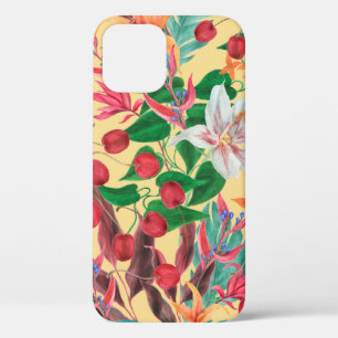 Waterverf schilderend naadloos patroon met beautif iPhone 12 hoesje