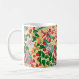 Waterverf schilderend naadloos patroon met beautif koffiemok