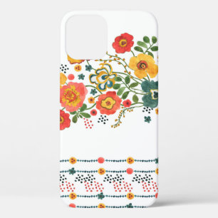 Waterverf schilderend naadloos patroon met gestile iPhone 12 hoesje
