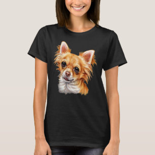 Waterverf schilderende luis (Long Hazard Chihuahua T-shirt