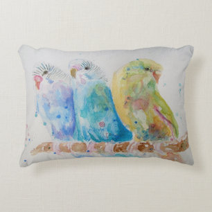 Waterverf Schilderij Bird Decor Cushion Accent Kussen