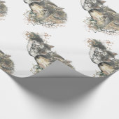 Waterverf Schilderij Moeder Wolf & Cubs Cadeaupapier (Hoek)