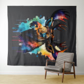 Waterverf schilderij Multi gekleurde eland Wandkleed (In Situ (horizontaal))