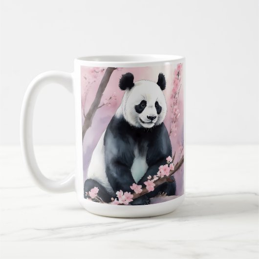 Waterverf schilderij Panda Beer Koffiemok (Links)