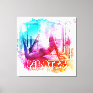 Waterverf schilderij Pilates Canvas Afdruk