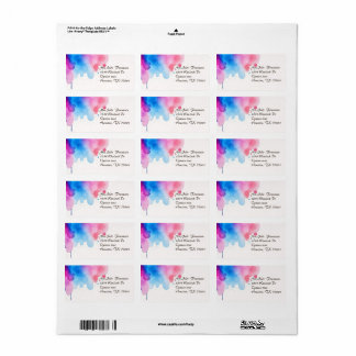 waterverf schilderij Retouradres Mailing Label