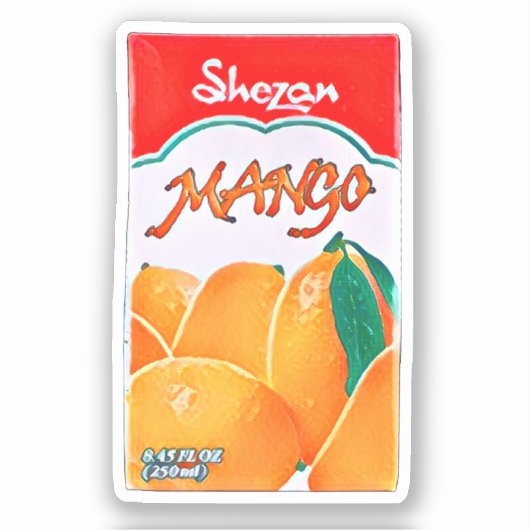 Waterverf Schilderij Shezan Mango Juice Desi Sticker (Voorkant)