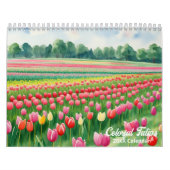 Waterverf schilderij tulpen kleurrijke flora kalender (Hoes)