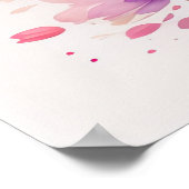 Waterverf Schilderij van Azalea in Pot Paarse Poster (Hoek)