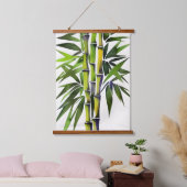 Waterverf schilderij van bamboe hangend wandkleed (Slaapkamer)