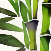 Waterverf schilderij van bamboe poster