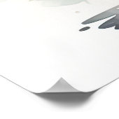 Waterverf Schilderij van Bonsai Tree in Pot Poster (Hoek)