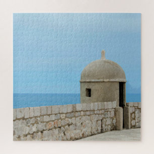 Waterverf schilderij van de stadsmuur van Dubrovni Legpuzzel
