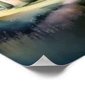 Waterverf Schilderij van Frans Chateau Poster (Hoek)