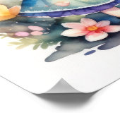 Waterverf Schilderij van Kawaii Chibi 2 Vrouw III Poster (Hoek)