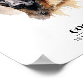 Waterverf Schilderij van Malinois Poster (Hoek)