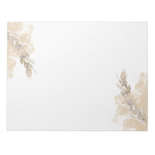 Waterverf schilderij van wildgras in beige Clean Notitieblok