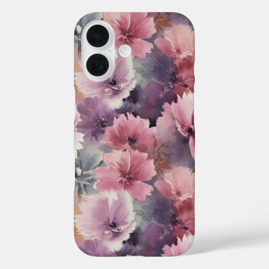 waterverf schilderij van zacht randbloemen Case-Mate iPhone case (Achterkant)