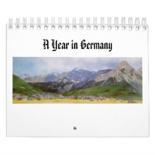 Waterverf schilderijen van Duitse landschappen Age Kalender